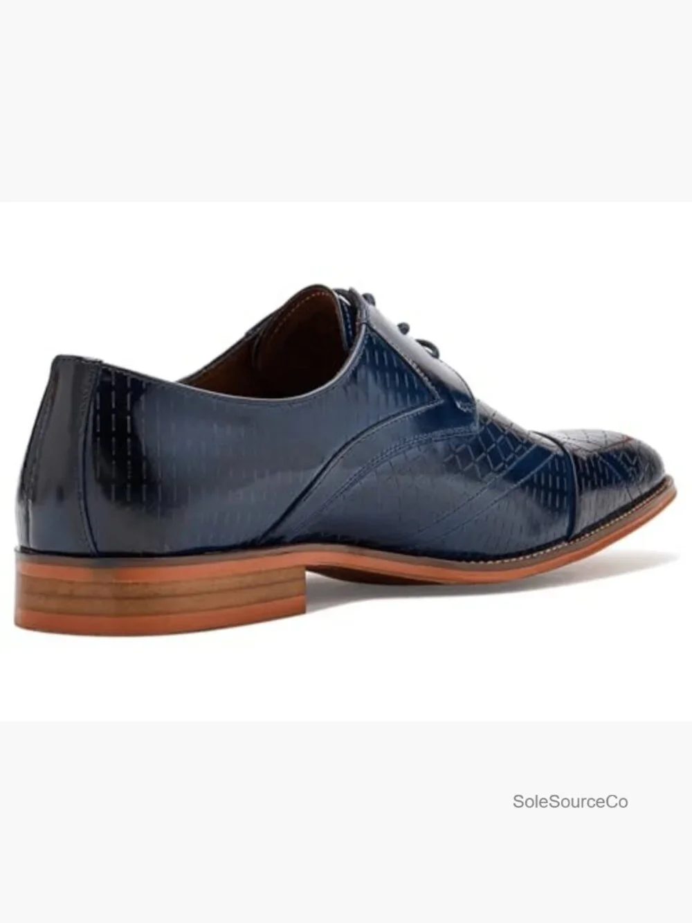 Premium Leather Cap Toe Oxford Shoes Memory Foam Lace-Up Formal Dress